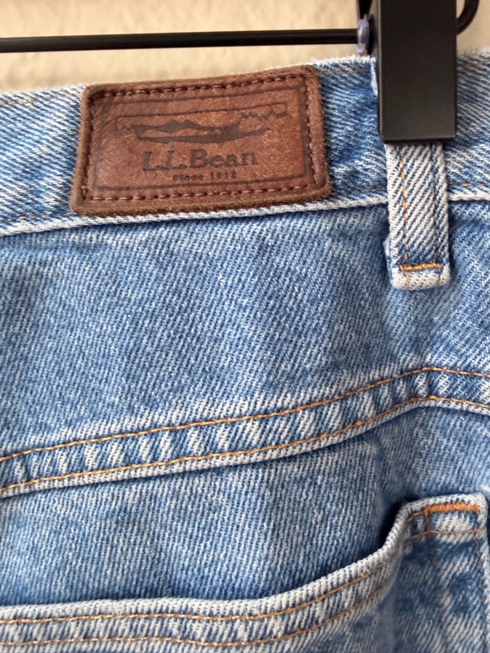 L.L. Bean Women’s 12P Vintage Inspired Light Blue Relaxed Straight Jeans Cotton‎ - Picture 7 of 11